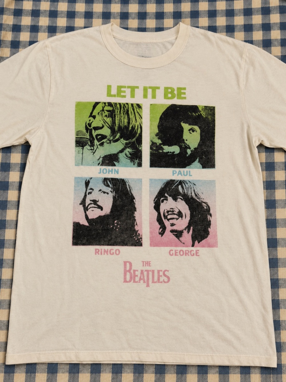 The Beatles "Let It Be" Graphic Tee Vintage Off White